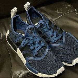 adidas Navy Blue and Black Slip-On Knit Sneakers